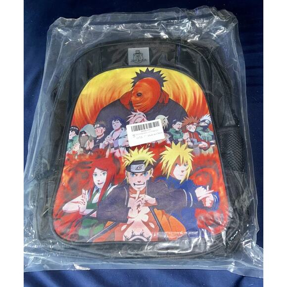 New Unopened Bioworld Naruto Shippuden Multi Pocket Backpack - Picture 1 of 2